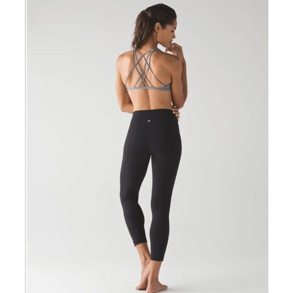 LULULEMON ATHLETICA Free To Be Zen Bra in Heathered Slate Size 4 - Picture 1 of 8